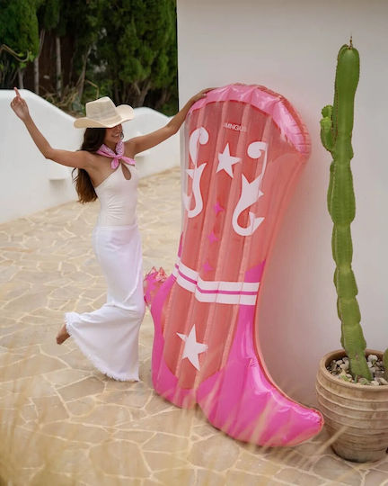 Flamingueo Inflatable Beach Mattress Pink 182.5x151cm
