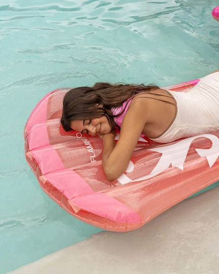 Flamingueo Inflatable Beach Mattress Pink 182.5x151cm
