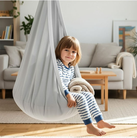 MalPlay Aufhängen Kinder Schaukel 70x150x28cm für 3+ Jahre Grau