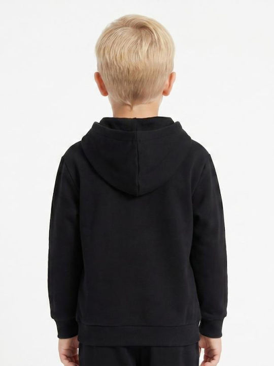 Kids Sweatshirt With Hood And Pockets Black