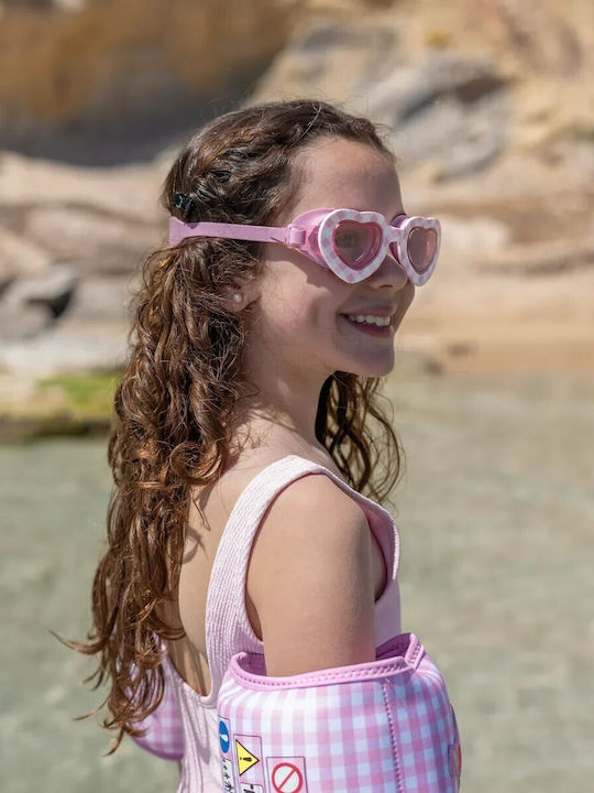 Flamingueo Swimming Goggles Kids with Anti-Glare Lenses Pink