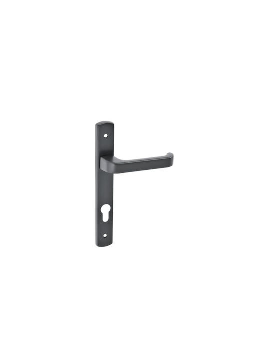 Best Design Front Door Lever with Plate Matt Nickel
