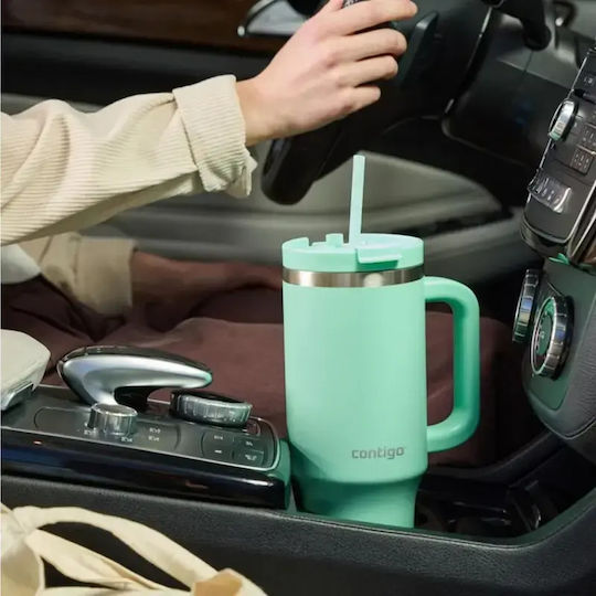 Contigo Handled Tumbler Thermos Stainless Steel 1.2lt Reef with Straw and Handle