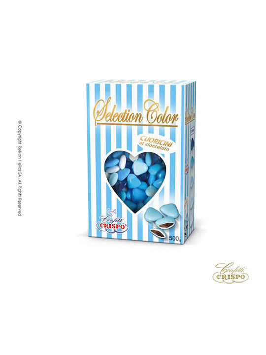 Confetti Crispo Selection Sugared Almonds in Hearts Shape with Chocolate Brown Flavour 500gr