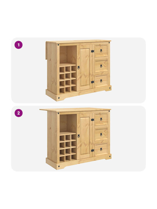Freestanding Cabinet Honey Wax 112x70x91.5cm
