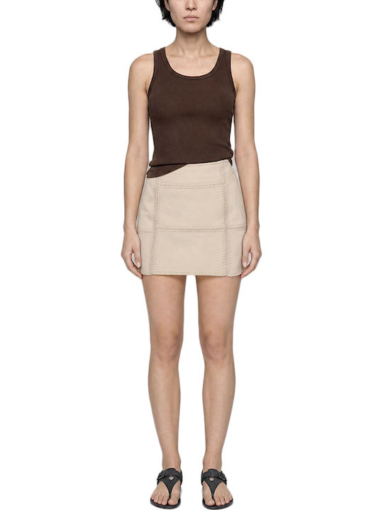 Mini Ecru Skirt