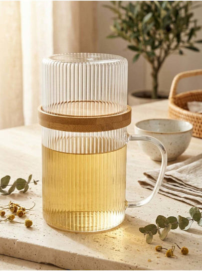 SteweHome Glas Tasse Mit Deckel Weiße 300ml 3 Stück