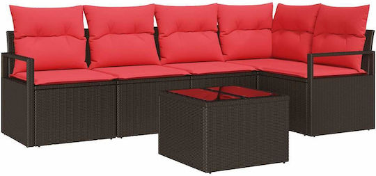 Set Cameră De Zi Pentru Exterior 6 Piese Maro