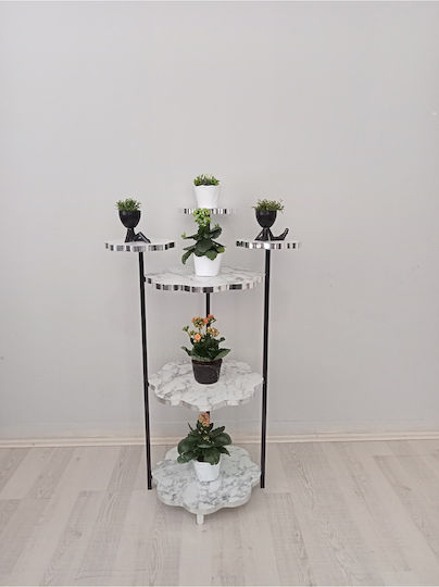 SteweHome Suport Pentru Plante Din Marmură Alb 40x40cm