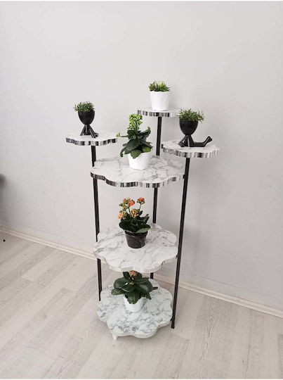 SteweHome Suport Pentru Plante Din Marmură Alb 40x40cm