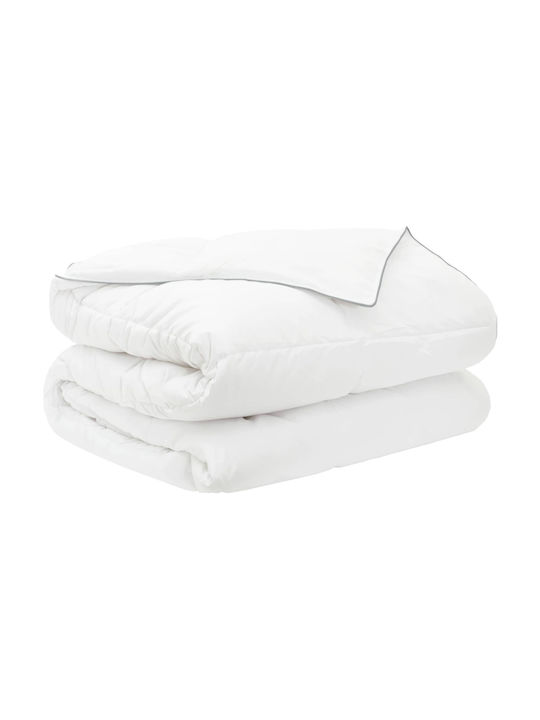 vidaXL Double Quilt Set 200x220cm White 2 Pieces 150 GSM