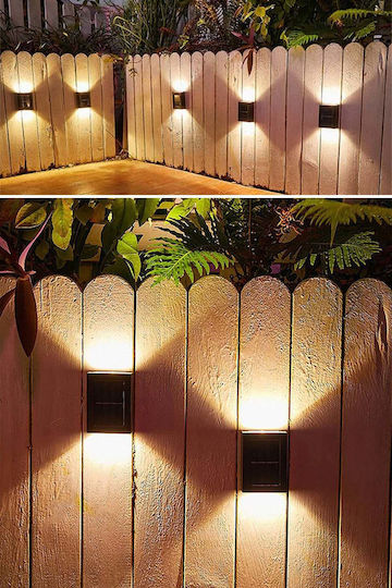 SteweHome Set of 4 Wall Mounted Solar Lights with Photocell 7.3x4.8cm