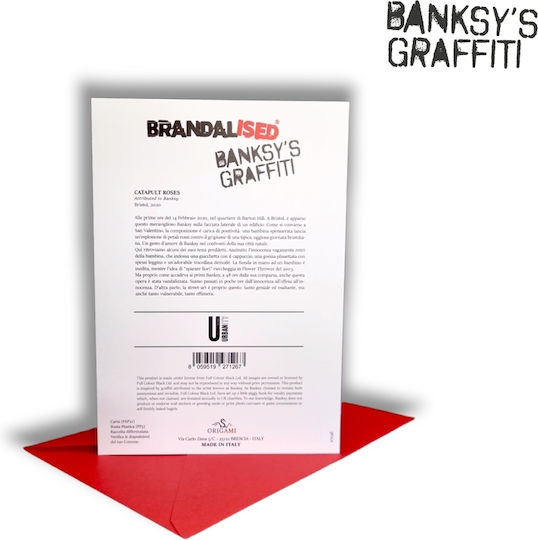 Banksy Ευχετήρια Κάρτα Greeting Card Catapult Roses