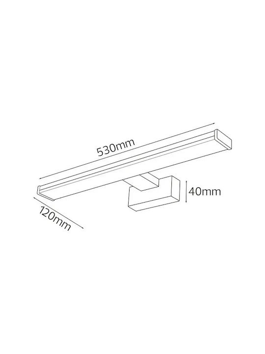 Horoz Electric Wandleuchte Badezimmer LED Schwarz 8cm