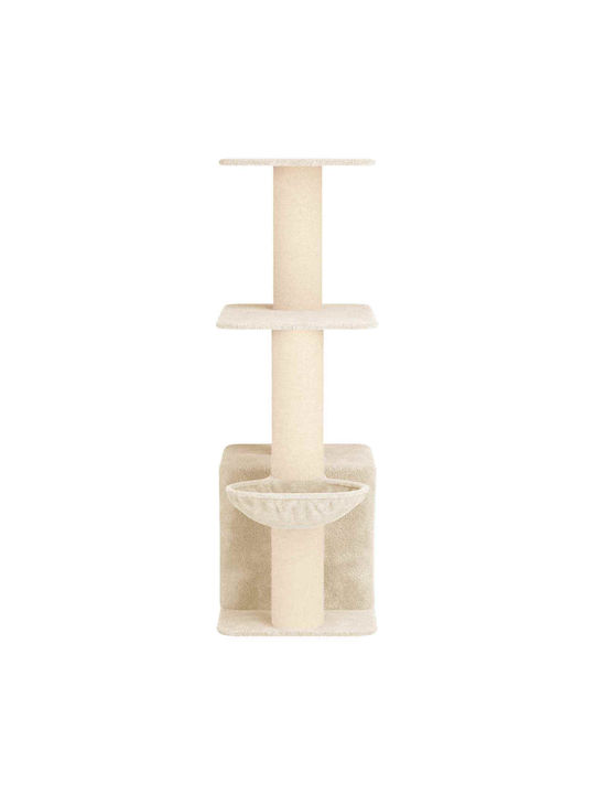 vidaXL Scratching Post Cat Tree Beige 87x43x133cm
