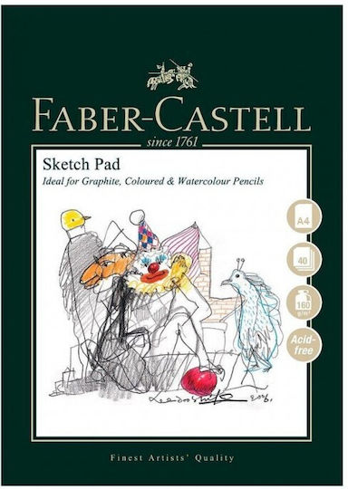 Faber Castell Art Graphic Sketch Pad A4 160gsm 40 Sheets Wd791013 5022510791013