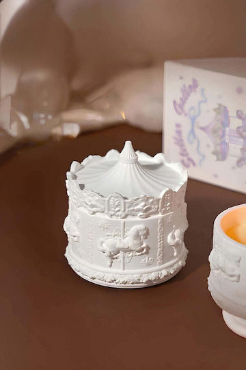 SteweHome Christmas Plastic White Candle 10x10cm