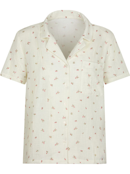 Hunkemöller Summer Women's Pyjama Set White Muslin
