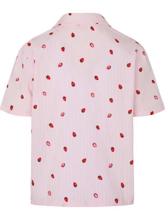 Hunkemöller Summer Women's Pyjama Blouse Woven Strawberry