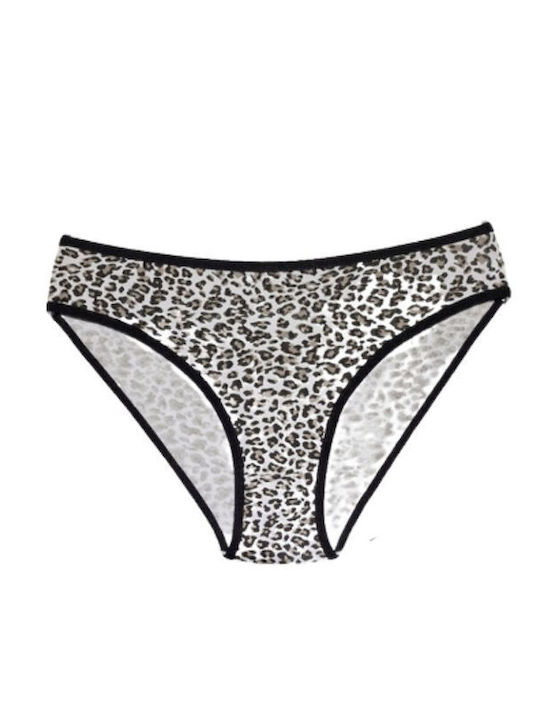 W9577 Leopar Baumwoll Damen-Slips 2Pack Leopar