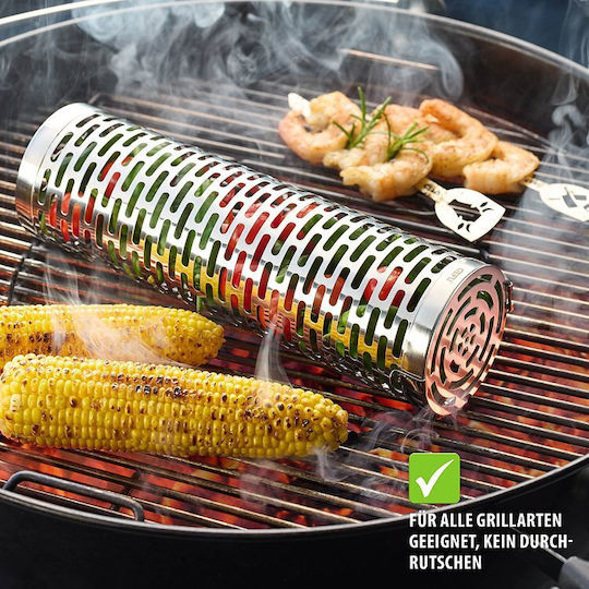 Gefu 89586 Baking Basket for Grill Made of Stainless Steel Ø9.1cm