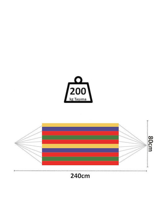 SteweHome Hamac Material Textil Multicolor 240 cm 240x150 cm