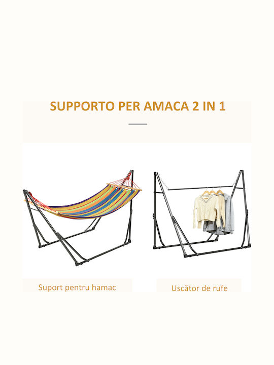 Outsunny Hammock Fabric with Stand Multicolour 270x100cm