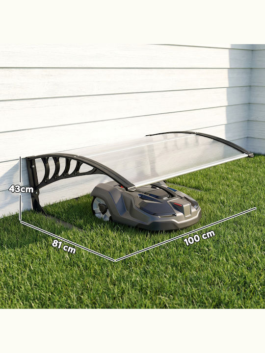 Outsunny Acoperiș din Policarbonat pentru Garaj L100xA81cm