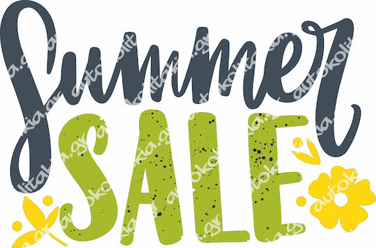 Αυτοκόλλητο Εκπτώσεων - Summer Sale 132 - 50cm X 33cm
