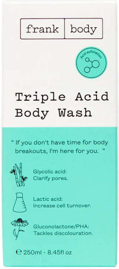 Triple Acid Exfoliating Shower Gel Clarifying Illuminating Effect Frank Body 250 Ml