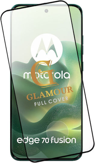 Idol 1991 Glamour Tempered Glass Motorola Edge 70 Fusion 5g 6.78in 9h 0.30mm Full Cover 3d Edge Glue Finger Unlock Black
