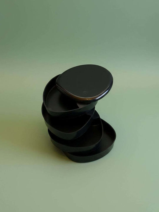 SteweHome Stand pentru bijuterii din plastic negru