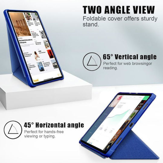 Lenovo Tab P11 Tb-j606f Αντιχτυπητική Θήκη Pu Βάση Μπλε