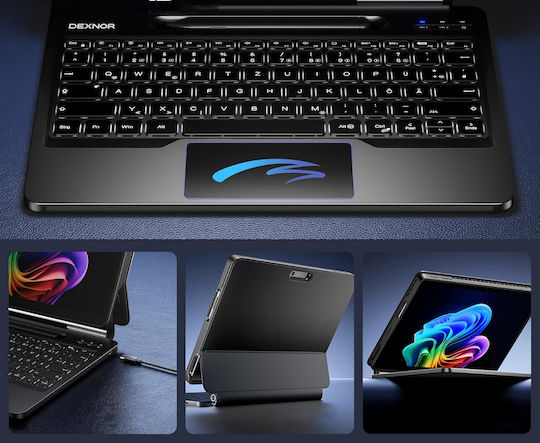 Flip Cover με Πληκτρολόγιο (Microsoft Surface Pro 11, 10, 9)