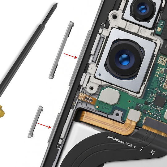 Samsung Power Lautstärketasten Galaxy S25 Edge Service Pack Silber