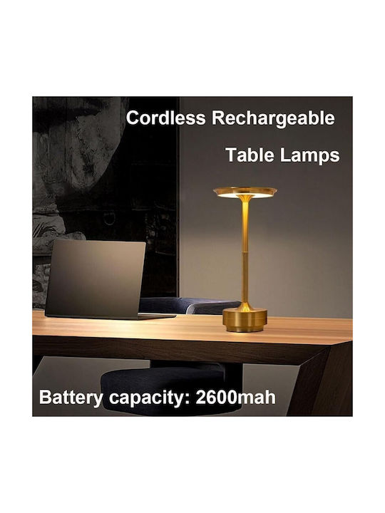 Table Lamp LED with Gold Shade and Base
