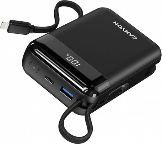 Canyon OnPower 20000mAh 20W με Θύρα USB-A και Θύρα USB-C Power Delivery Μαύρο