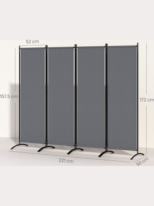 Outsunny Raumteiler Metall 221x172cm