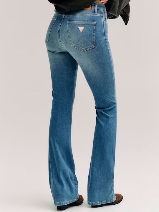 Guess Sexy Ψηλόμεσο Γυναικείο Jean Παντελόνι Καμπάνα