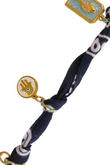 La Coque Francaise Long Bandana Chain Neck Strap Blue Charms 362338 Women's