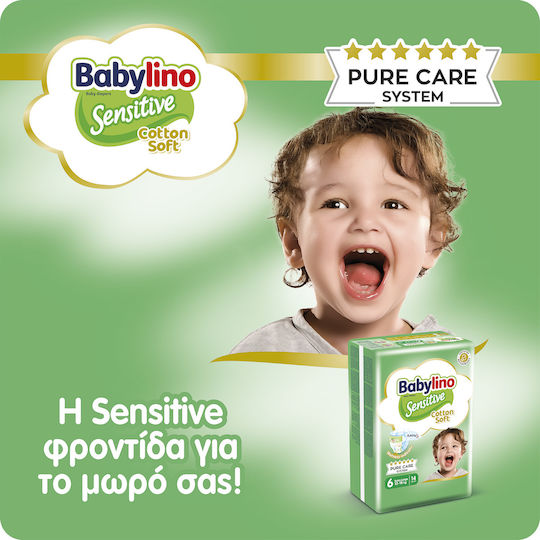 Babylino Klebeband-Windeln Sensitive Cotton Soft Nr. 6 für 13-18kg 38cm