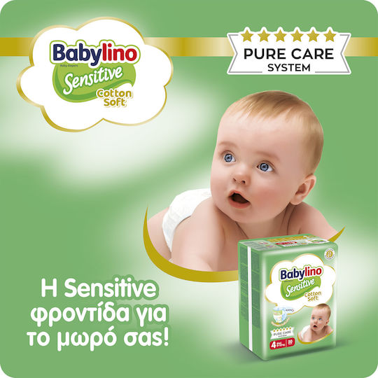 Babylino Klebeband-Windeln Sensitive Cotton Soft Nr. 4 für 8-13kg 150cm