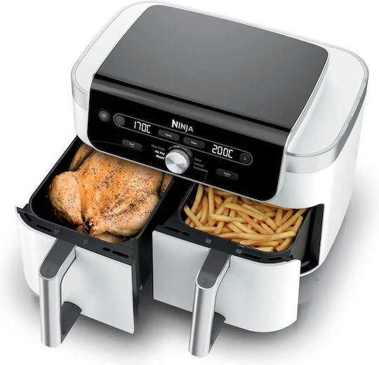 Ninja Dual Zone XL Air Fryer με Διπλό Αποσπώμενο Κάδο 9.5lt Λευκό