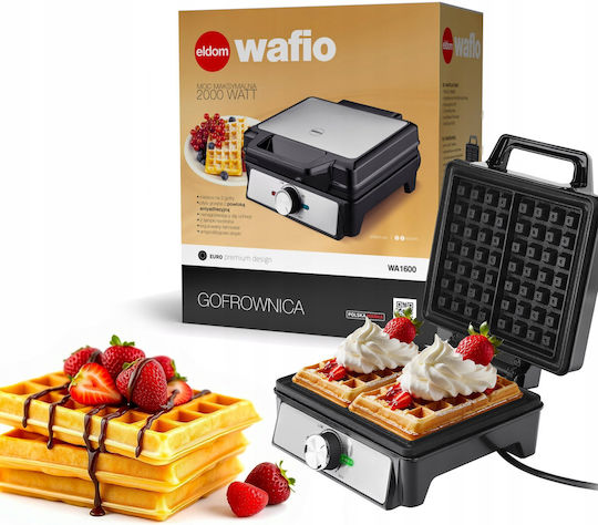 Eldom Βαφλιέρα για Ορθογώνιες Βάφλες 2000W