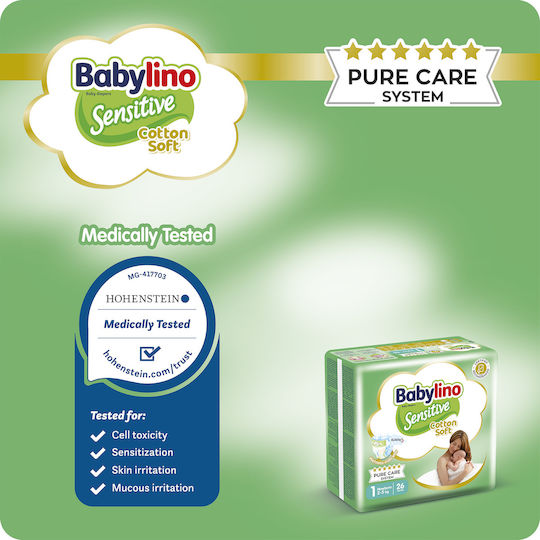 Babylino Scutece cu bandă adezivă Premium Pachet Lunar Nr. 1 pentru 2-5kg 136buc