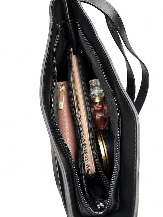 Leather Women's Shoulder Bag Black