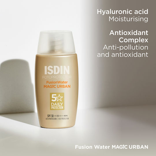 Isdin Fotoprotector Fusion Water Magic Urban Sunscreen Face Cream SPF30 Tinted 50ml