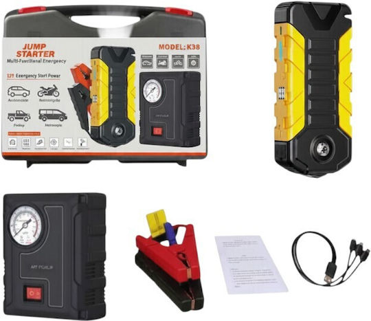 1710939/06B Portable Car & Motorcycle Battery Starter 500A with Power Bank USB Pump Flashlight 12V