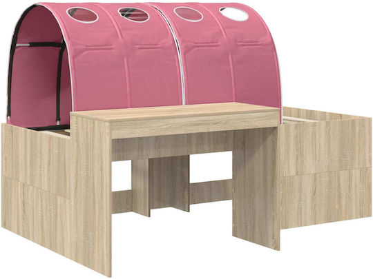 Kids Bed Single with Storage Space Pink for Mattress 75x200cm