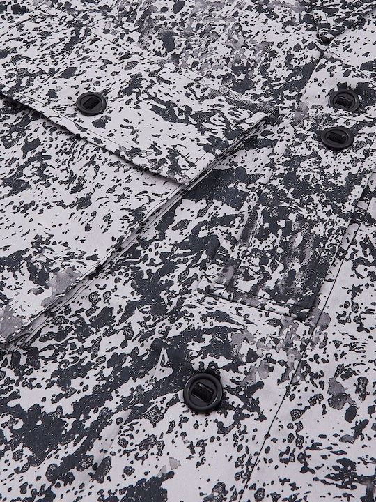 Kurzärmeliges Camo Herrenhemd Mehrfarbig